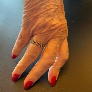 Size 8 14K GOLD trademark pattern California Ring for any finger including thumb
